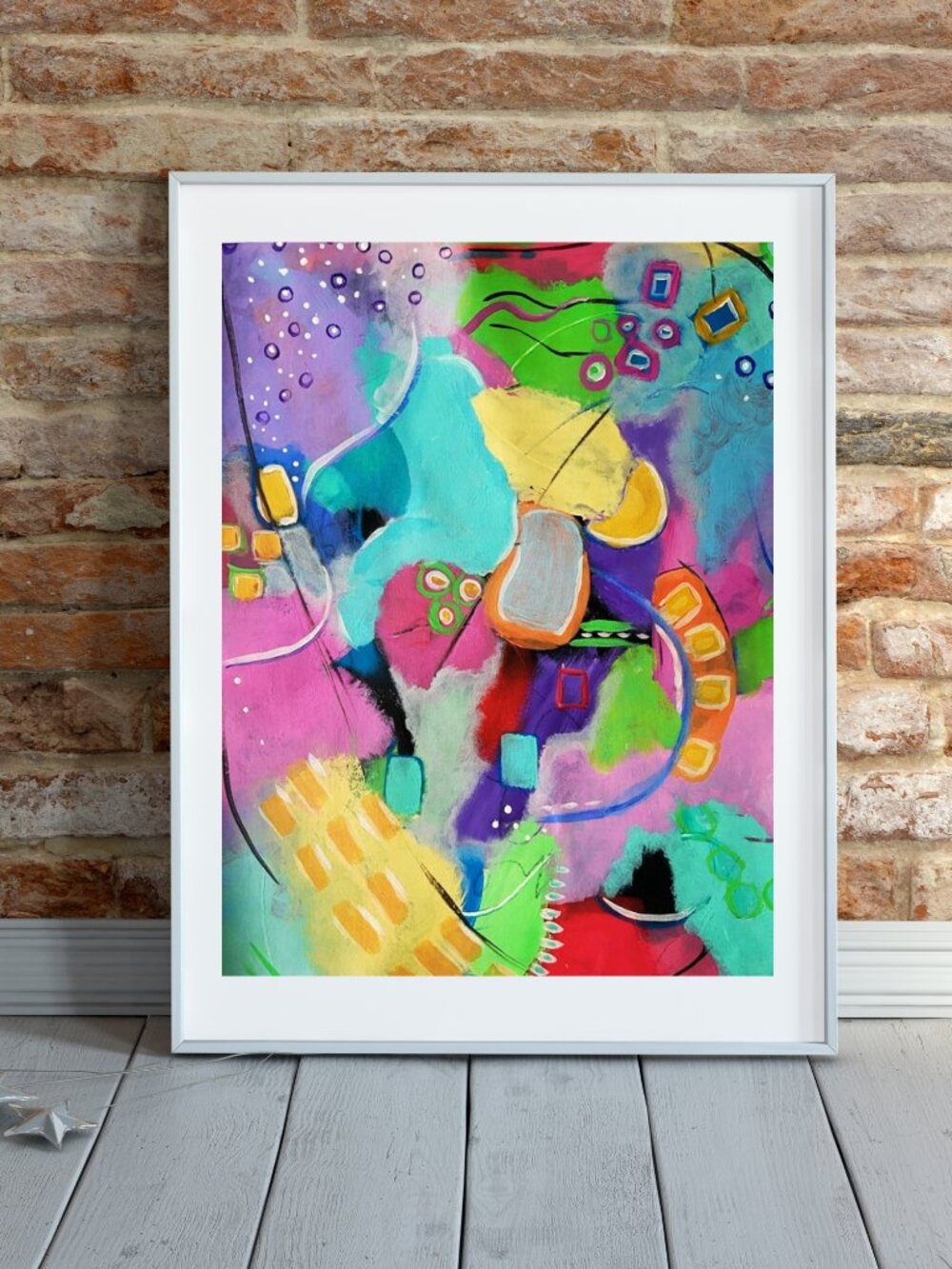 Wild Ride - Original Abstract Acrylic Painting on 16" x 20" Canvas Sheet